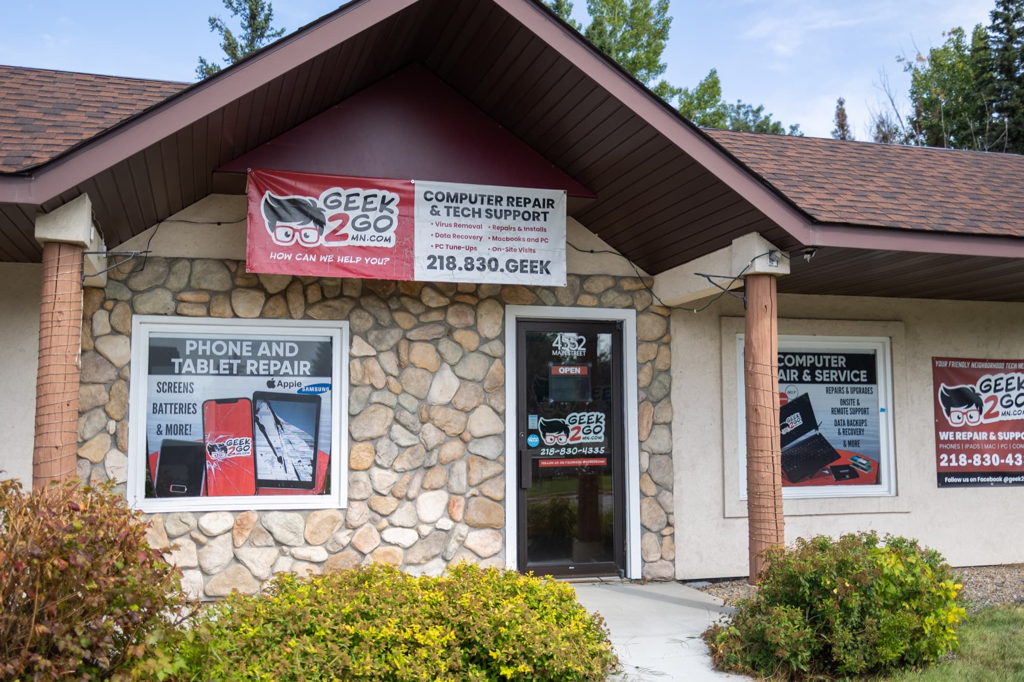 Geek2Go storefront in Pequot Lakes